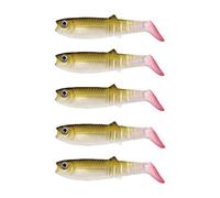 5 Pcs T-Tail Suave plástico Pesca señuelos realistas Swimbaits Multi-Color Realista Pesca señuelo para Agua Dulce Agua Salada Bass Trout Pike