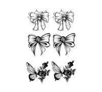 5 PCS tatuajes a base de hierbas pegatinas femeninas semipermanentes impermeables y duraderos dedos de mariposa simulados