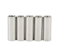 5 Pcs Tuercas Redondas de Conector, Tuerca de Acoplamiento M12 Conector de La Varilla de Acero Inoxidable de Acero Nuto Hembrado Hembre