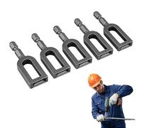 5 PCS Wire Twister Tool for Drill, Wire Nut Twister for Drill, Quick Connector Wire Terminals Power Tools, Fence & Construction Fastening Tool for Electricians & DIY (11 Gauge)