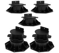 5 pedestales de soporte de cubierta de altura 60-140 mm, base de soporte ajustable de plástico, base de elevación de suelo de alta capacidad de carga, soporte de suelo resistente, juego de rodamientos