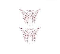 5 Pegatinas De Tatuajes Temporales De Mariposas Coloridas Para Chicas Guapas, Pegatinas De Tatuajes Oscuras, Impermeables Y De Larga Duración.