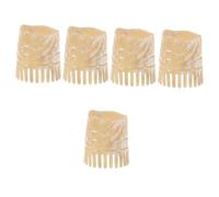 5 Peines Para Limpiar El Cuero Cabelludo Con Punta De Cuerno Peine De Masaje Hecho De Material Natural.