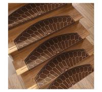 5 Peldaños De Alfombra For Escaleras, Antideslizantes, Sin Adhesivo TPR Con Respaldo De Autoabsorción, Almohadillas For Escalones Con Patrón Semicircular, Almohadillas For Escalones Giratorias Fáciles