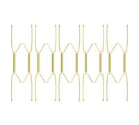 5 perchas para platos para la pared, soporte de pared para exhibición de placa de metal en forma de W de 8 pulgadas, elementos esenciales para el hogar expandibles para platos antiguos, obras de a