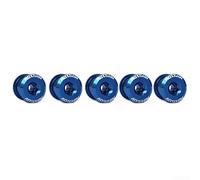 5 pernos de aleación de aluminio 7075 diseñados para fijación de plato de bicicleta de carretera en bielas de disco único con perfil de peso optimizado (4,9 mm, azul)