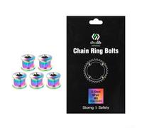 5 pernos de cadena CNC M8 x 10 mm para Sram Road para bicicleta de montaña, 2 tornillos de piñón individuales con juntas móviles, rojo (colorido)