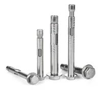 5 pernos de tornillo de expansión, manga de expansión de acero inoxidable, pernos de anclaje M10 x 100 mm, para pared