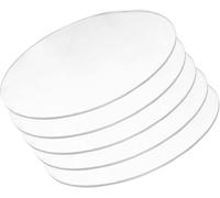 5 Pieces Clear Acrylic Round Sheets Thickness 6Mm, Plastic Disc Diameter 70-100Mm for Product Display, Painting And DIY Projects, 100mm(Diameter 80mm)
