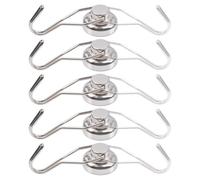 5 pièces * Crochets magnétiques - 12 kg crochetss magnétiquees extra forts pour organisateur de casier, aimants néodyme, crochets magnétiques très puissants pour équipement d'atelier, tente arrière, g