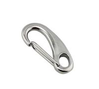 5 Pieces Egg Shape Snap Hooks 304 Stainless Steel 40mm 50mm 70mm 100mm Length Safety Metal Quick Release Spring Hook Link(50mm)