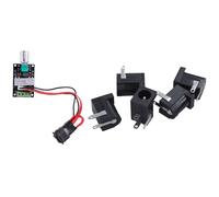 5 Pieces Power Jack Socket Female Panel Mount Connector with 6V 12V 24V 3A PWM Controller forward Reverse Control