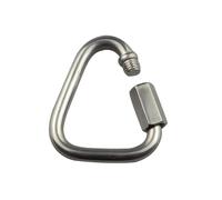 5 Pieces Stainless Steel 304 Quick Link Chain Links Locking Carabiner Connector Natural(5mm)