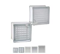 5 pieza FUCHS bloques de vidrio lineas cruzadas neutro satinado por un lado 11,5x11,5x8 cm