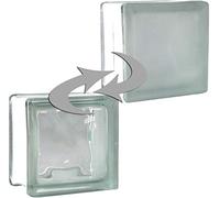 5 pieza FUCHS bloques de vidrio nube neutro satinado por un lado 11,5x11,5x8 cm