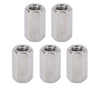 5 piezas/10 piezas/M18 tuercas de acoplamiento hexagonales de acero inoxidable, pernos de acoplamiento roscados, tornillos for máquina, tuercas de acoplamiento largas, tuercas de acoplamiento de fijac