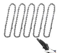 5 piezas 15,24 cm Cadena Mini Motosierra, Pequeña Cadena Repuesto para Mini Motosierras Mano Inalámbricas, Hoja de Motosierra Acero para Podar Árboles (37 Eslabones Transmisión)