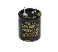 5 Piezas 200V 330uF 22x25 22x25mm Condensador electrolítico de 2 pines con terminal a presión para soldar