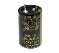 5 Piezas 200V 470uF 22x35 22x35mm Condensador electrolítico de 2 pines con terminal a presión para soldar
