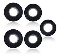 5 Piezas 3 Tamaños Cinta Tejido,Cinta Aislante Negra, Cinta Adhesiva Resistente al Calor, Cinta textil Arneses cables,Cinta Adhesiva Negra Impermeable,para Agrupación