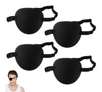 5 Piezas 3D Ajustable Parche de Ojo Set, Médico Parche Ojo, Cómodos Máscara Ojos para Niños Adultos Período Recuperación Cirugía Estrabismo Uso Diario (Negro)