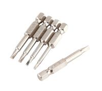 5 piezas 50mm 1/4 "Puntas de Destornillador Triangular Cabeza de Destornillador Magnético Puntas de Destornillador Hexagonal Brio Destornillador Triangular