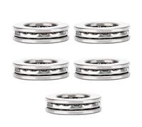 5 piezas 51105 Rodamiento axial de bolas, acero de alta precisión con rodamiento Accesorio industrial de baja presión y alta precisión del plano de presión, diámetro interno 25 mm diámetro externo 42