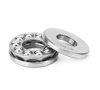 5 piezas 51201 Rodamiento axial de bolas, acero de alta precisión con rodamiento Accesorio industrial de presión de empuje plano de una sola columna de bajo ruido, diámetro interno 12 mm diámetro exte