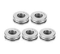 5 piezas 51202 Cojinete, Cojinete de presión de empuje axial de bola plana, Acero de cojinete de alta precisión Accesorio industrial de columna única de bajo ruido, Diámetro interior 15 mm Diámetro ex
