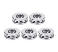 5 piezas 51204 Rodamiento axial de bolas, acero para rodamientos de alta precisión, accesorios industriales de laminación de una sola columna de presión plana, diámetro interno 20 mm diámetro externo