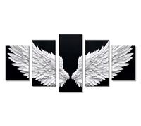 5 Piezas 5D Diamond Painting Kit Completo Ángel Pintura de Diamante Adultos, Ala Bordado Punto de Cruz Dibujos con Diamantes, DIY Diamond Art Manualidades Adultos para Decoración Hogar 50x30cm C-7778