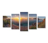 5 Piezas 5D Diamond Painting Kit Completo Atardecer Pintura de Diamante Adultos, Lago Bordado Punto de Cruz Dibujos con Diamantes, DIY Diamond Art Adultos para Decoración Hogar 200x120cm C-1816