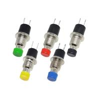 5 piezas 7 MM PBS-110 Botón pulsador momentáneo Presione el microinterruptor de encendido y apagado de reinicio normalmente(PBS-110 NO Green,20pcs)