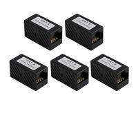 5 Piezas Acoplador RJ45 Cat6, Empalme RJ45 Cat6, Adaptador de Conector Hembra para Extensión de Cable de Red Ethernet, Compatible con Cat5e, Cat5, para Switch, TV, PS4, ADSL, Módem, TV Box