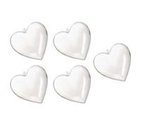 5 Piezas Adorno Rell en Able en Forma de Corazón de Plástico