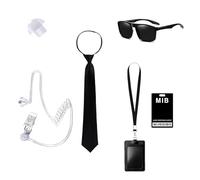 5 Piezas Agente Disfraz Accesorios Servicio Secreto Juego de Disfraces Espía Accesorios de Agent Perfecto para Fiestas Temáticas Carnaval Juegos de Rol Obras de Teatro y Cumpleaños