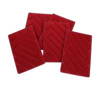 5 Piezas Alfombrilla de Coche Roja de Nylon, Protección Antidesgaste para | Superficie Fácil de Limpiar, Renovación Instantánea, Mejor Tracción del Pie, para Camiones y Conducción