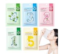5 piezas Antiarruga Mascarilla facial Hidratante Mascarillas de Paño Facial Belleza Mujeres Mascarilla Hidratante Facial Cuidado de la Piel Mascarilla Mascarilla Mascarilla Suavizante Mejora la