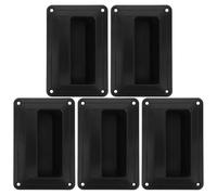 5 Piezas Asa de Montaje Lateral para Altavoces, ABS Negro, Tirador | Receso de Agarre, Compatibilidad Amplia, para Técnicos de Audio y Djs, Reparación de Cajas y Amplificadores