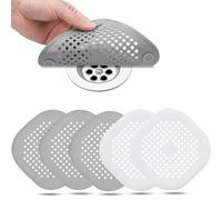 5 Piezas Atrapa Pelos Ducha,Filtro Desague Ducha,Silicona Protector de Drenaje,Filtro Fregadero Cocina,Tapa Desague Ducha,con Ventosa Fuerte para Bañera,Baño,Cocina