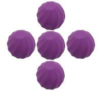 5 Piezas Bálsamo Labial Rellenable Púrpura, Esfera Plástica | Carga Directa, Aplicación Uniforme, Fácil Dosificado, Uso Casero, Viaje, Formato Compacto, Estilo Elegante