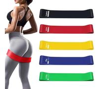5 Piezas Bandas Elasticas Musculacion,Elasticas Musculacion Skin-Friendly Gomas Elasticas Musculacion,Bandas Elasticas Fitness con Bolsa Almacenamiento para Piernas,Glúteos,Brazos,Yoga