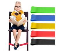 5 Piezas Bandas Elásticas para Sillas para Niños, Bandas elásticas para la ansiedad Bandas Antiestrés, Bandas de Ejercicio Elástica para Niños Activos con TDAH Autismo Sensorial