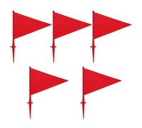 5 Piezas Banderas Rojas de Jardinería para Marcar Patio, Abs