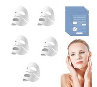 5 Piezas Bio Collagen Mask, Anti-Wrinkle Moisturizing/Seamless Fit, Colágeno Reverse Film Soluble Colágeno Sheet Mask (A)