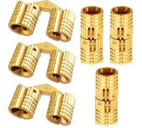 5 Piezas Bisagra Barril,8mm Bisagra de Barril Cilíndrico Latón Invisible 180°Ángulo de Apertura Mini Bisagras Ocultas para Armarios Muebles Cajas de Joyería
