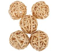 5 Piezas Bolas de Ratán Artesanales de Mimbre, Decoración Creativa