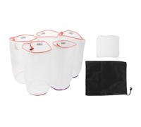 5 Piezas Bolsa Coladora de Nailon con Cordón Ajustable de 1 | Filtro de Malla Integral para Hidroponía, Cierre Flexible, Almacenamiento Plegable, Incluye Bolsa de Almacenamiento