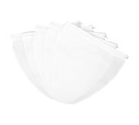 5 Piezas Bolsa Coladora de Té y Café Desmontable de Algodón Blanco | Malla Fina Reutilizable, Diseño Compacto y Ligero, para Leche, Infusiones y Filtrado en Cocina