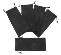 5 Piezas Bolsa para Púas de Tienda para Camping, Compacta Negro | Poliéster Taffeta, Organiza Mallet y Guy Lines, Evita Pérdidas, para Campistas y Senderistas